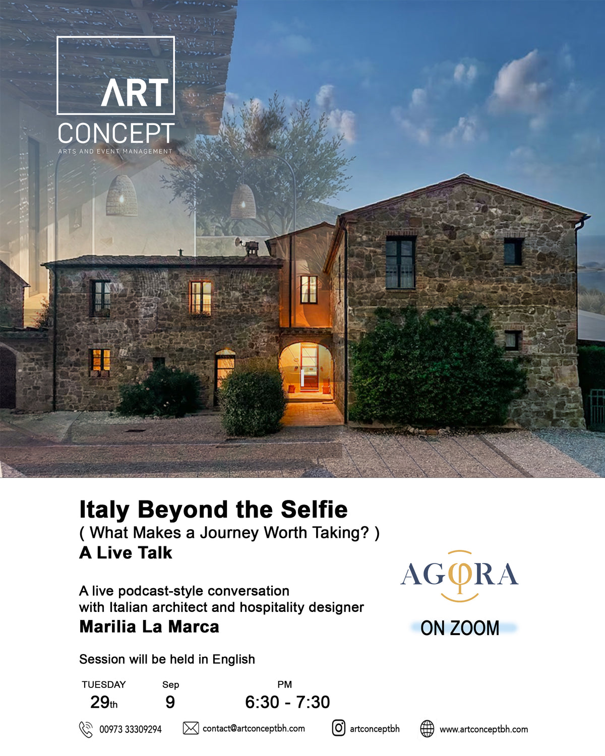 Italy Behind the selfie Talk on Zoom