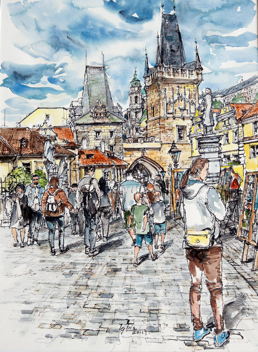 On Prague's Charles bridge