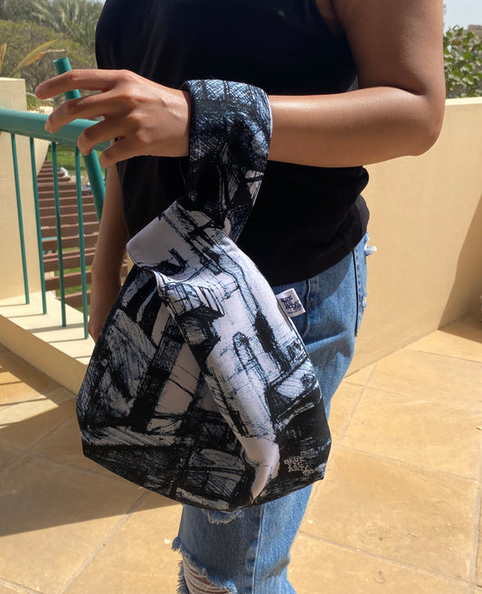 Digital print knot bag