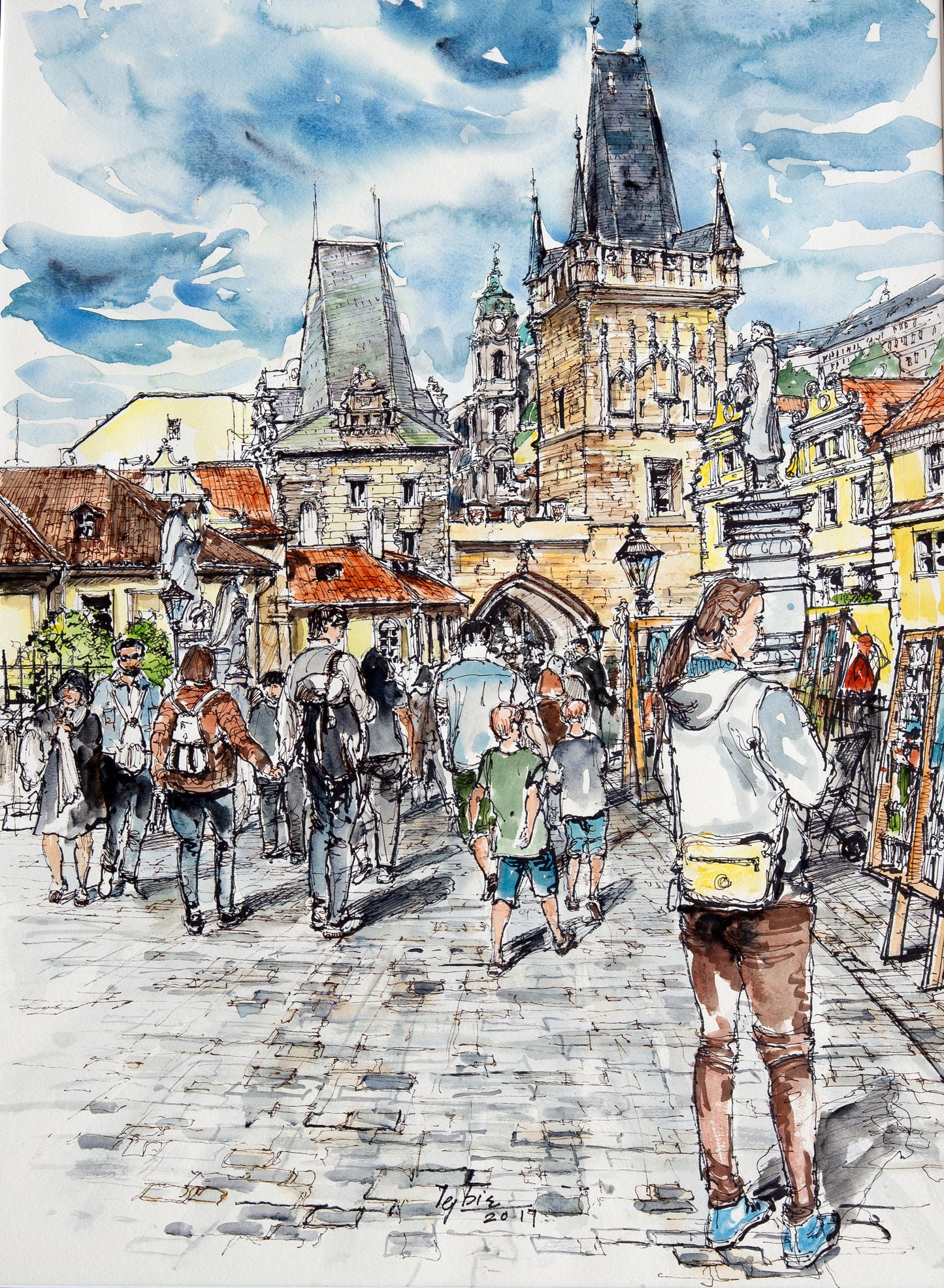 On Prague's Charles bridge