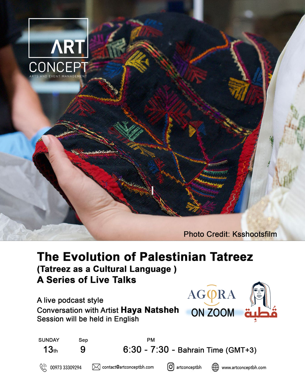 The Evolution Of Palestinian Tatreez Talk on Zoom